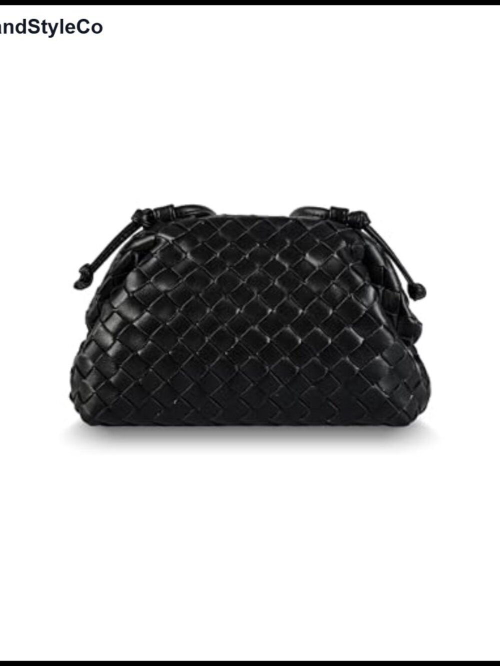 Woven Evening Clutch Purse Womens Pleated Dumpling Shoulder Bag PU Leather